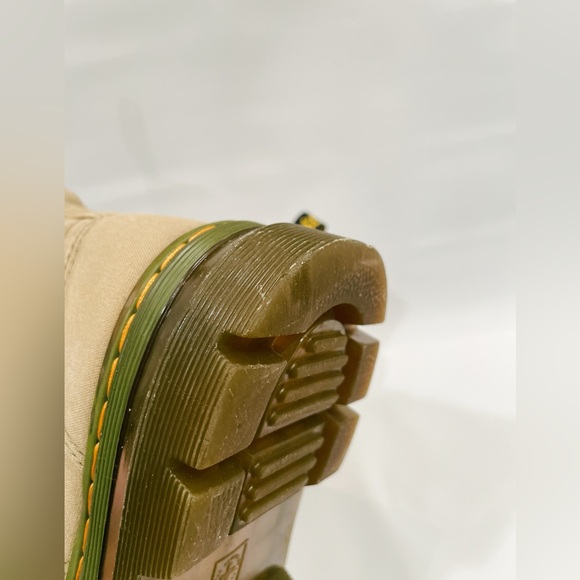 Vintage dr marten green maelly combat boots men’s 8 women’s 9 doc martens canvas - Picture 15 of 16